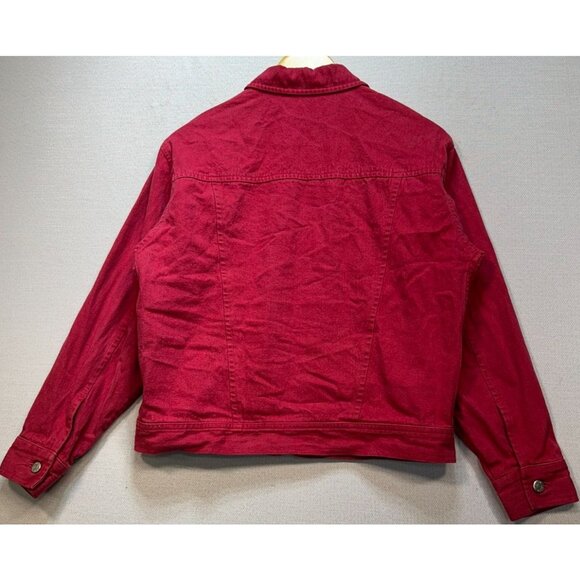 Vintage J. Crew Women's Full Zip Cardigan Jacket Denim Size S Reddish Pink - Picture 2 of 11